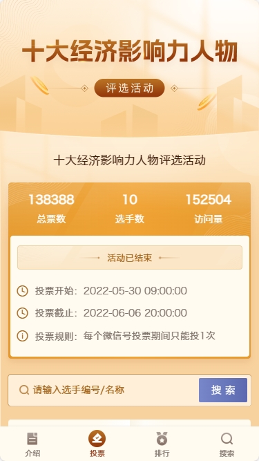 十大经济影响力人物评选活动